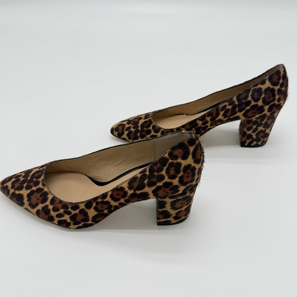 Gianni Bini Women's Heels Size 9M Leopard Print Leather/ Dyed Fur - Picture 4 of 12